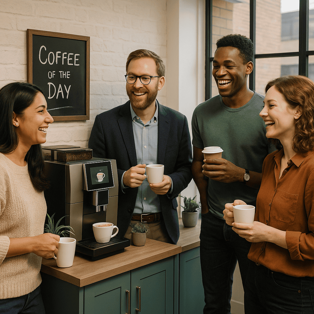 Benefits of coffee at work with a fresh bean coffee machine