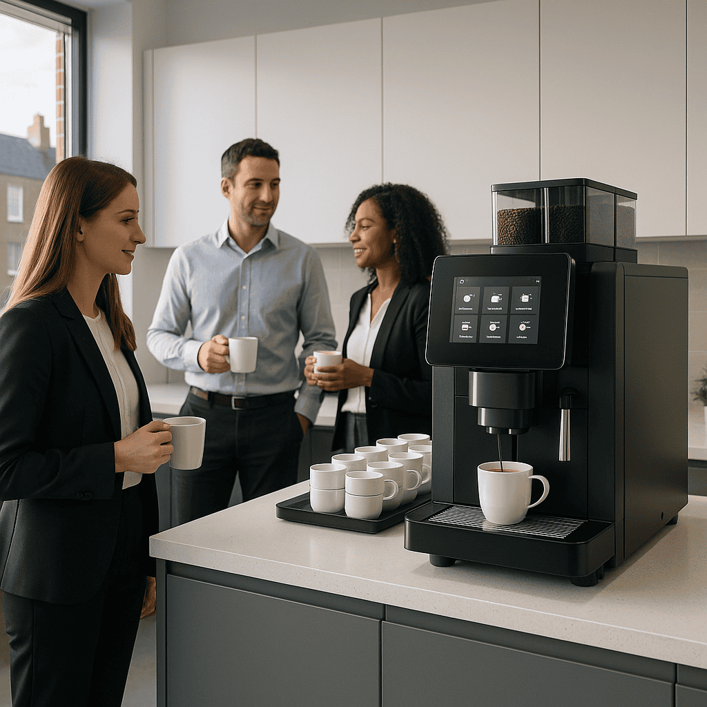 Low maintenance office coffee machine suitable for busy workplaces